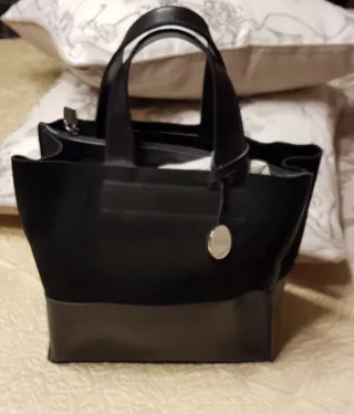 Bolso Furla Negro Piel y Ante