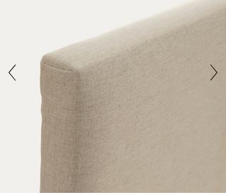 Cabecero polipiel 135/140 cm beige/gris.