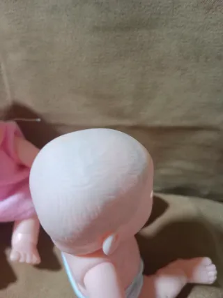 2 Mini Muñecos Bebé Goma Articulados 10cm