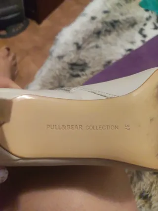 Botines tacón medio beige