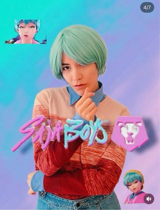 3 Pelucas Kpop y Capas Negras