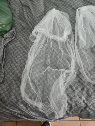 Lote 2 velos novia tul