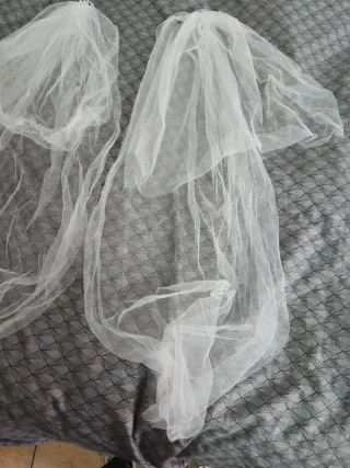 Lote 2 velos novia tul