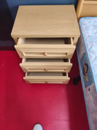 Dormitorio completo madera y tela