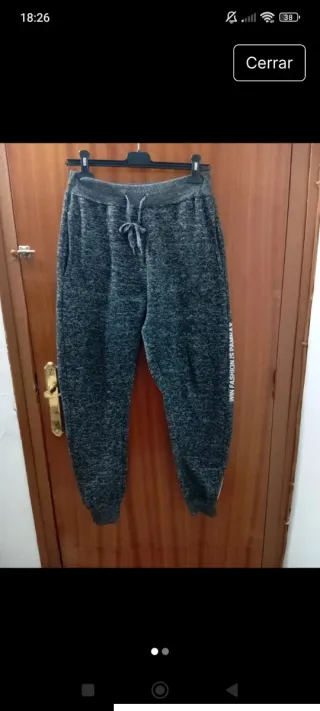 Pantalón chándal gris jaspeado