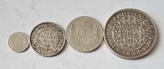 Lote de 4 monedas de plata