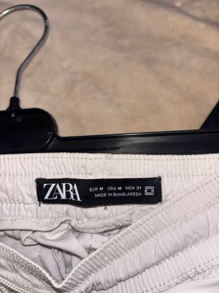 Pantalones Zara Oversize Beige Talla M