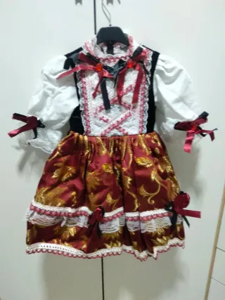 Vestito Carnevale Bambina Tarantella Tg 0