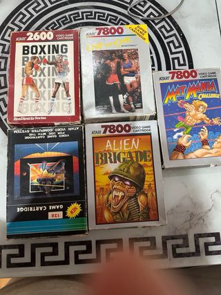 Lote Juegos Atari 7800: Boxing, Mat Mania, Alien