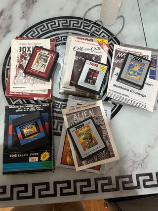 Lote Juegos Atari 7800: Boxing, Mat Mania, Alien