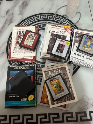 Lote Juegos Atari 7800: Boxing, Mat Mania, Alien
