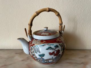 Tetera Japonesa Cerámica y Bambú