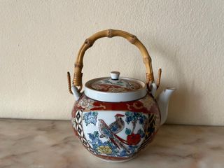 Tetera Japonesa Cerámica y Bambú