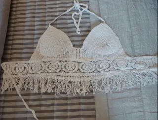 NUEVO Top crochet Blanco Boho Shein