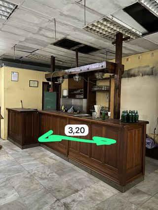 Barra de bar completa madera