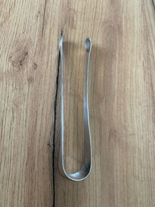 Pinza vintage metallo argentato