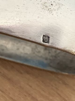 Pinza vintage metallo argentato