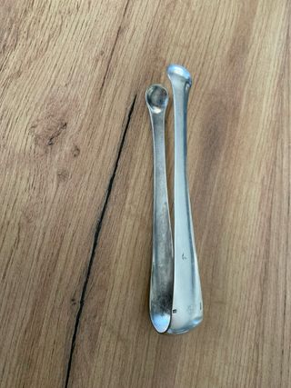 Pinza vintage metallo argentato