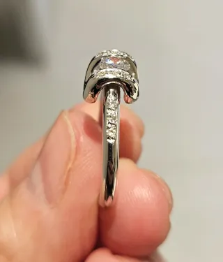 Anillo Oro Blanco y Diamantes