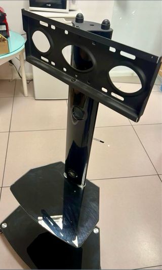 Soporte TV cristal negro