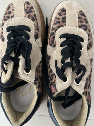 Zapatillas Popa Print Animal Beige