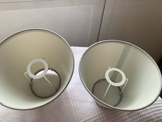 2 Pantallas de Lámpara Cónicas gris perla