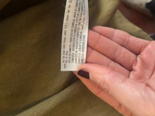 Camisa lino Oysho verde militar