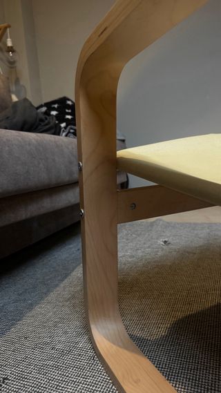 Sillón IKEA Madera y Tela Beige/Gris