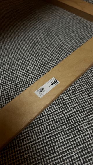 Sillón IKEA Madera y Tela Beige/Gris