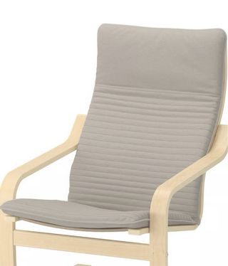 Sillón IKEA Madera y Tela Beige/Gris
