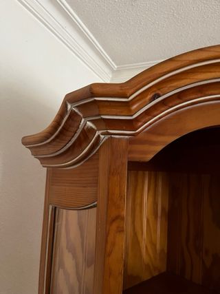 Vitrina de madera y cristal