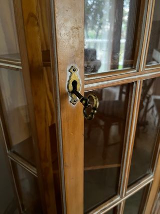 Vitrina de madera y cristal