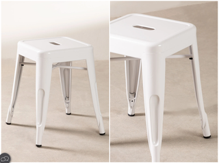 Taburete Acero Blanco Lix Sklum