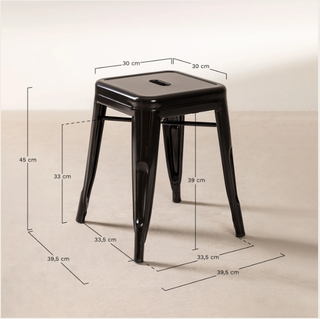 Taburete Acero Blanco Lix Sklum