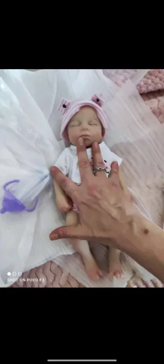 Muñeca Reborn Silicona Bebé Durmiendo