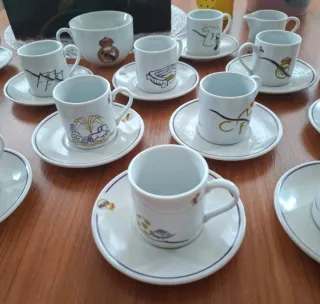 Juego de café porcelana del Real Madrid