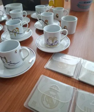 Juego de café porcelana del Real Madrid