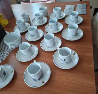 Juego de café porcelana del Real Madrid