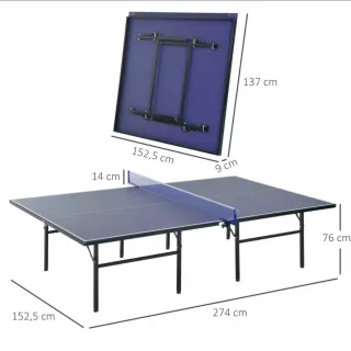 Mesa de ping pong azul