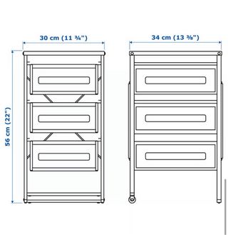 2 cajoneras Ikea LENNART Blanca