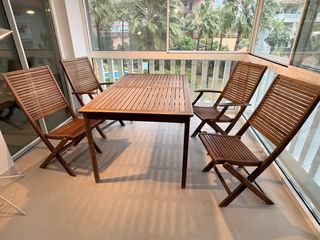 Conjunto Mesa y 4 Sillas Exterior