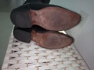 Botas Mexicanas Cowboy Tejanas Camperas Negras