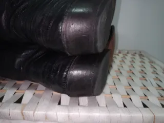 Botas Mexicanas Cowboy Tejanas Camperas Negras