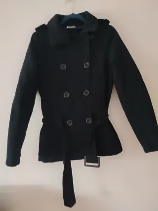 Abrigo mujer 3/4 negro