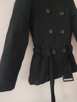 Abrigo mujer 3/4 negro