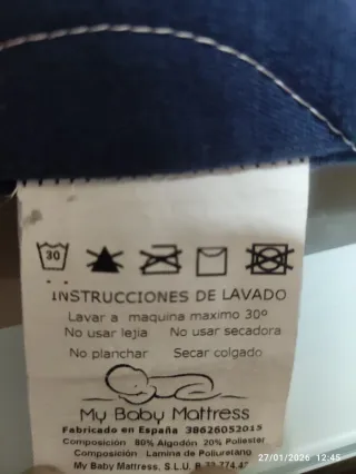 Colchón cuna azul My baby Mattress