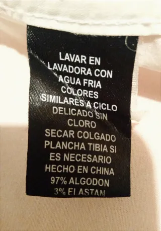 Camisa Johnny Cotton Blanca Talla M