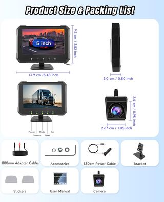 Cámara Trasera Coche + Monitor 5