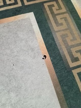 Alfombra salón diseño griego oro y gris