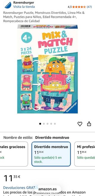 Puzzle Ravensburger Mix & Match 4+